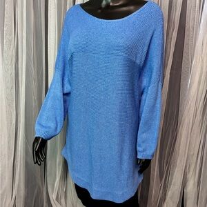 Croft & Barrow Women's Blue Crew Neck Sweater